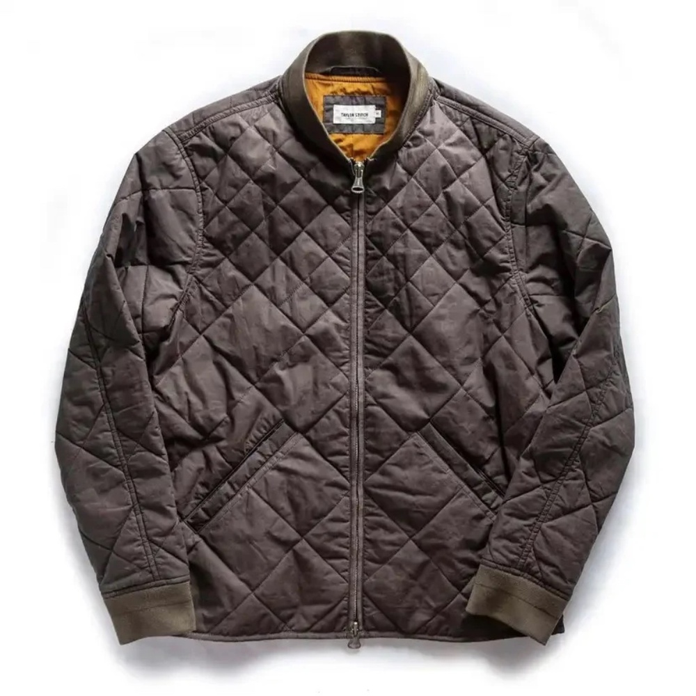Taylor Stitch The Quilted Bomber Jacket In Espresso in S/38